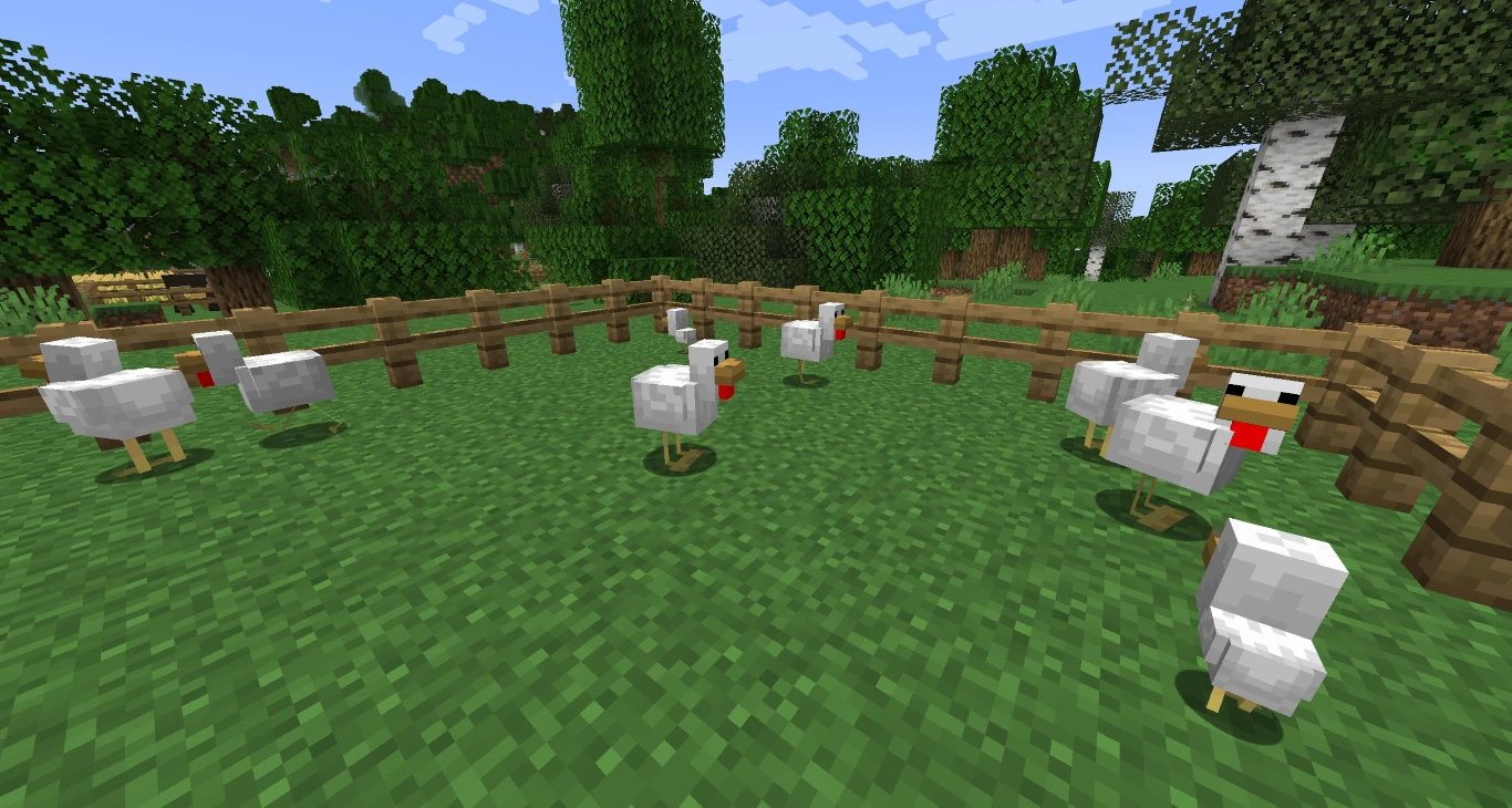 Minecraft Automatische Hühnerfarm 1