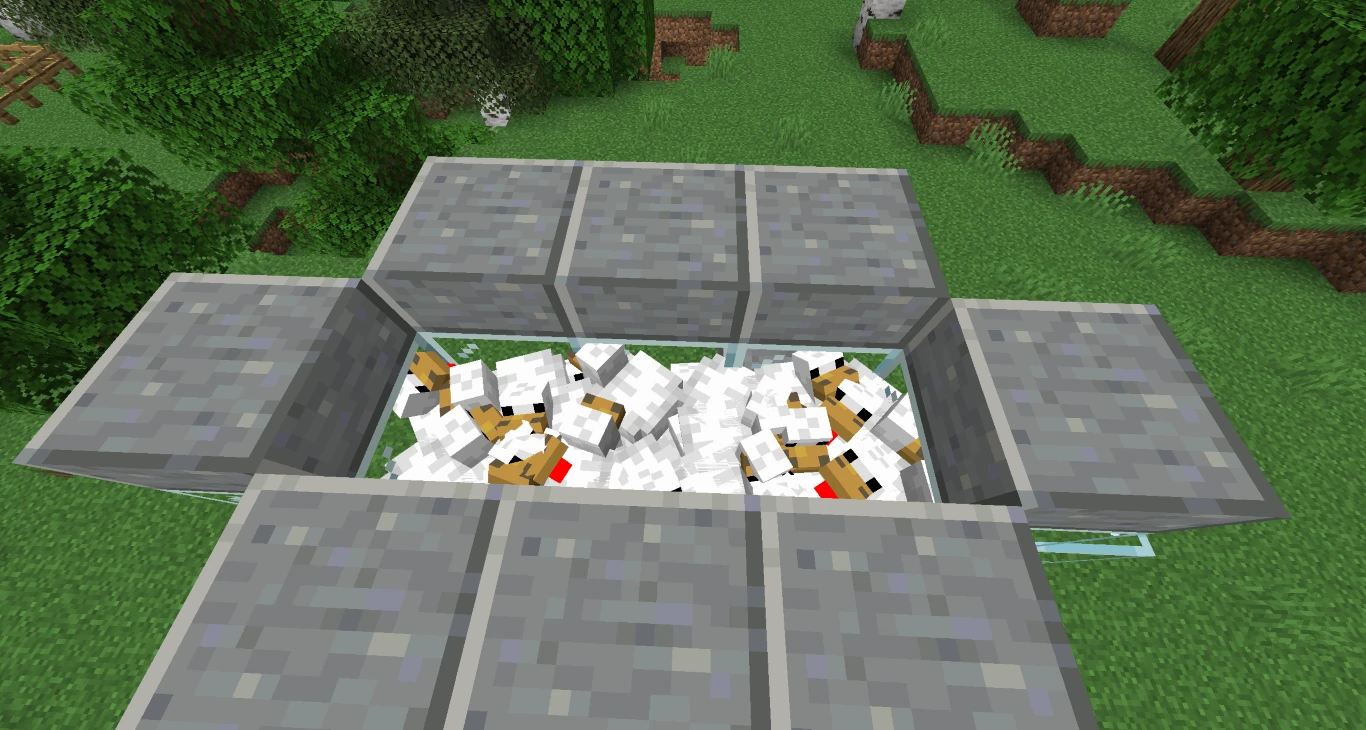 Minecraft Automatic Chicken Farm 7