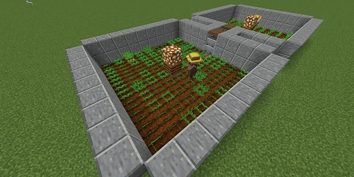 Minecraft Guide: Automatic Potato and Carrot Farm for Unlimited Food and Smart Trading Options