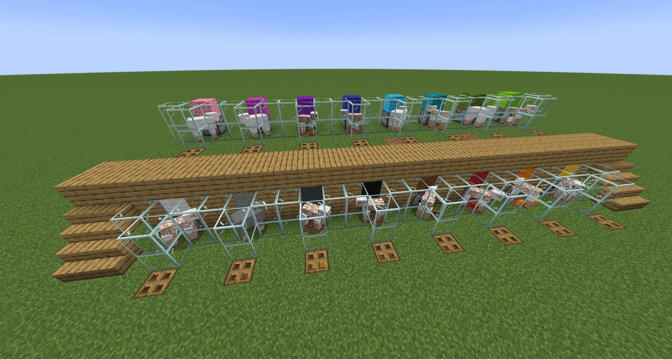 Minecraft Wollfarm Anleitung: Automatische Wolle in allen Farben einfach farmen