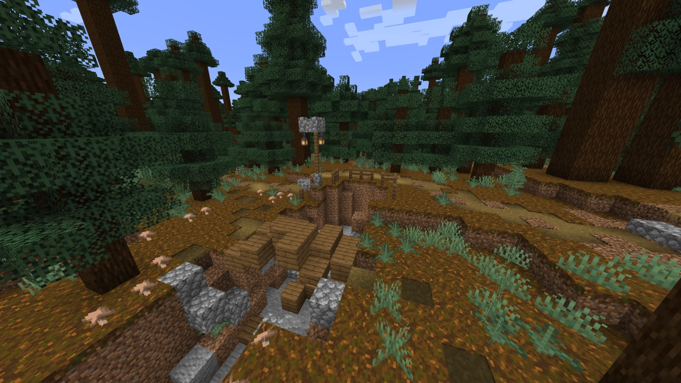 Natural pathways in Minecraft