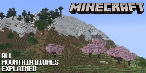 Biomas de montanha no Minecraft: Cerejeiras, neve fofa e esmeraldas