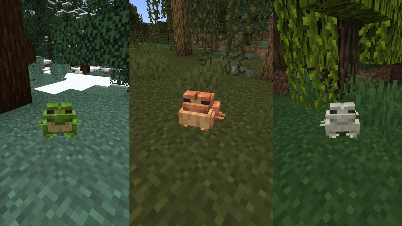 Finding frogs in Minecraft