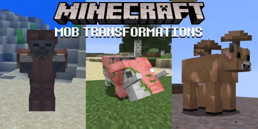 Transformar mobs no Minecraft: zumbis, aldeões, piglins e mais