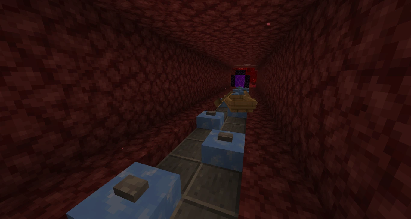 Carretera de hielo del Nether en Minecraft