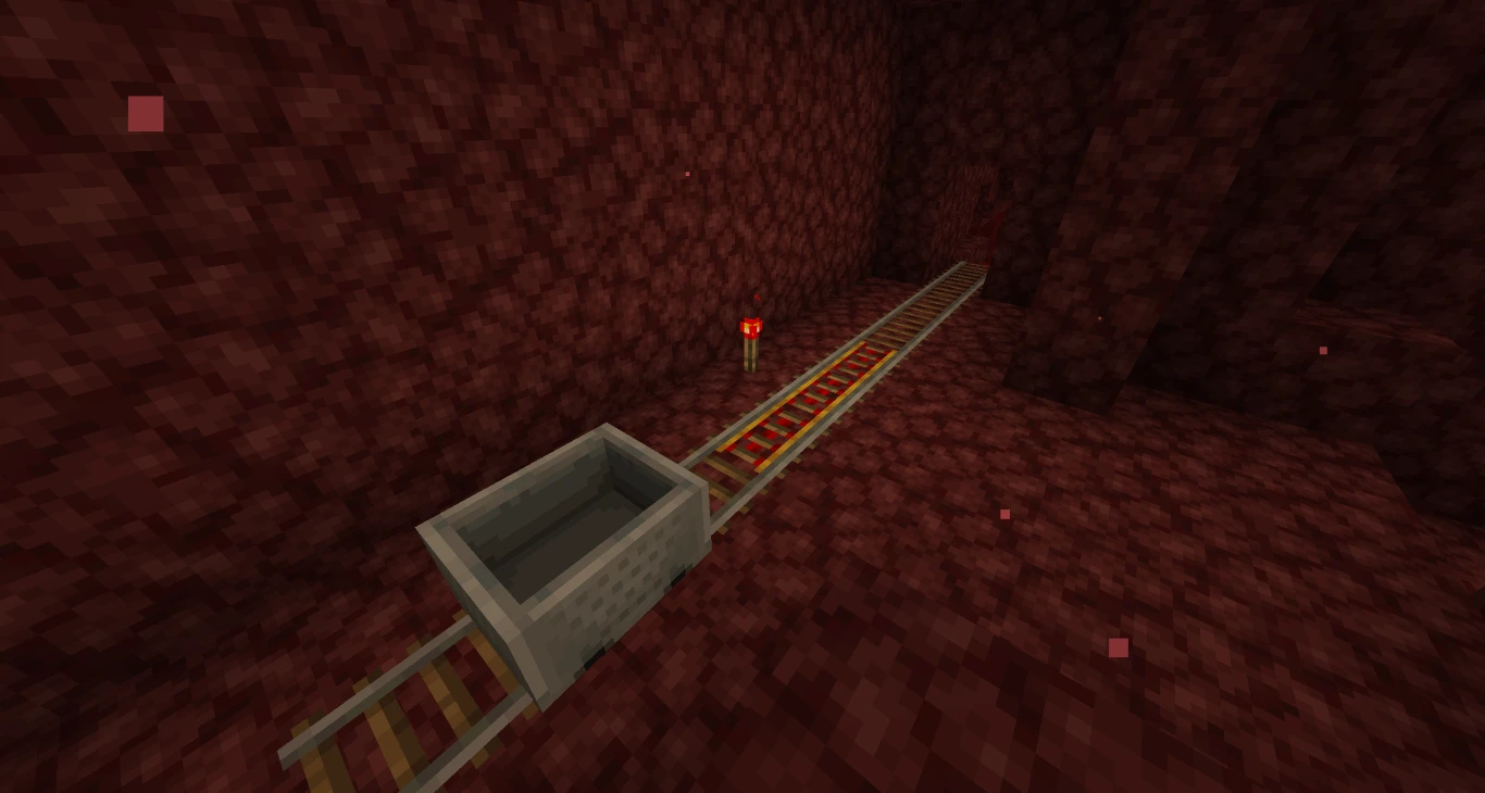 Vagonetas del Nether en Minecraft