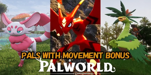 Palworld : Pals avec compétences de partenaire - montures les plus rapides & sauts